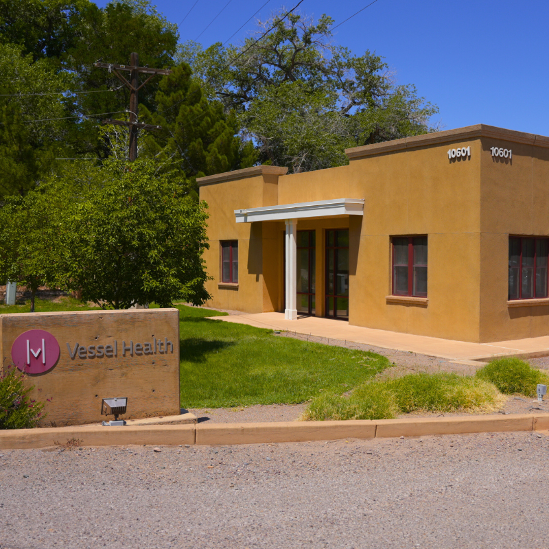 Vessel Health clinic exterior in warm afternoon light